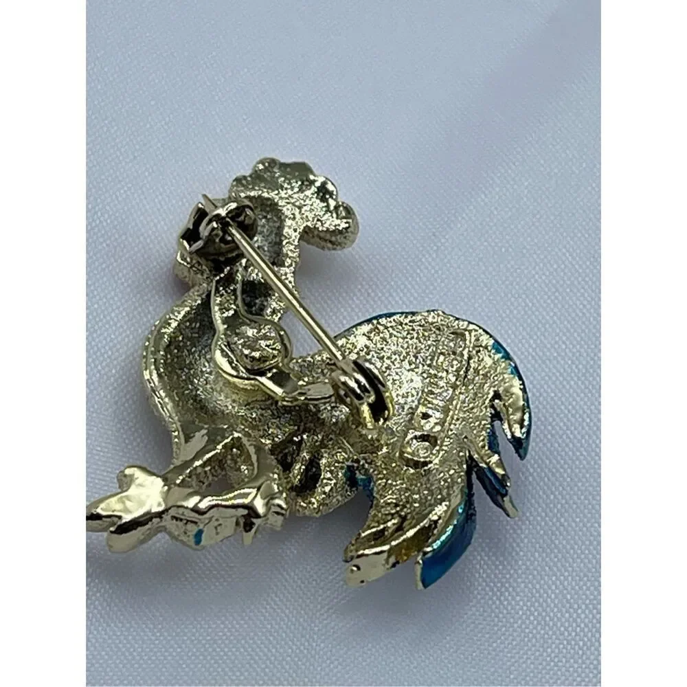 Vintage Gerry’s colorful rooster brooch